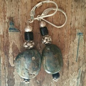 Sterling and Jasper Earrings